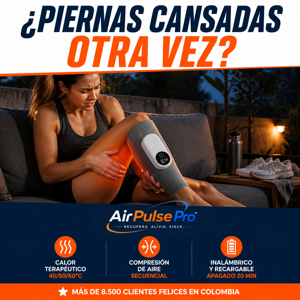Masajeador Piernas Térmico Eléctrico Fit.