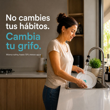AquaFlow Pro — Aireador Ahorrador de Agua 360°