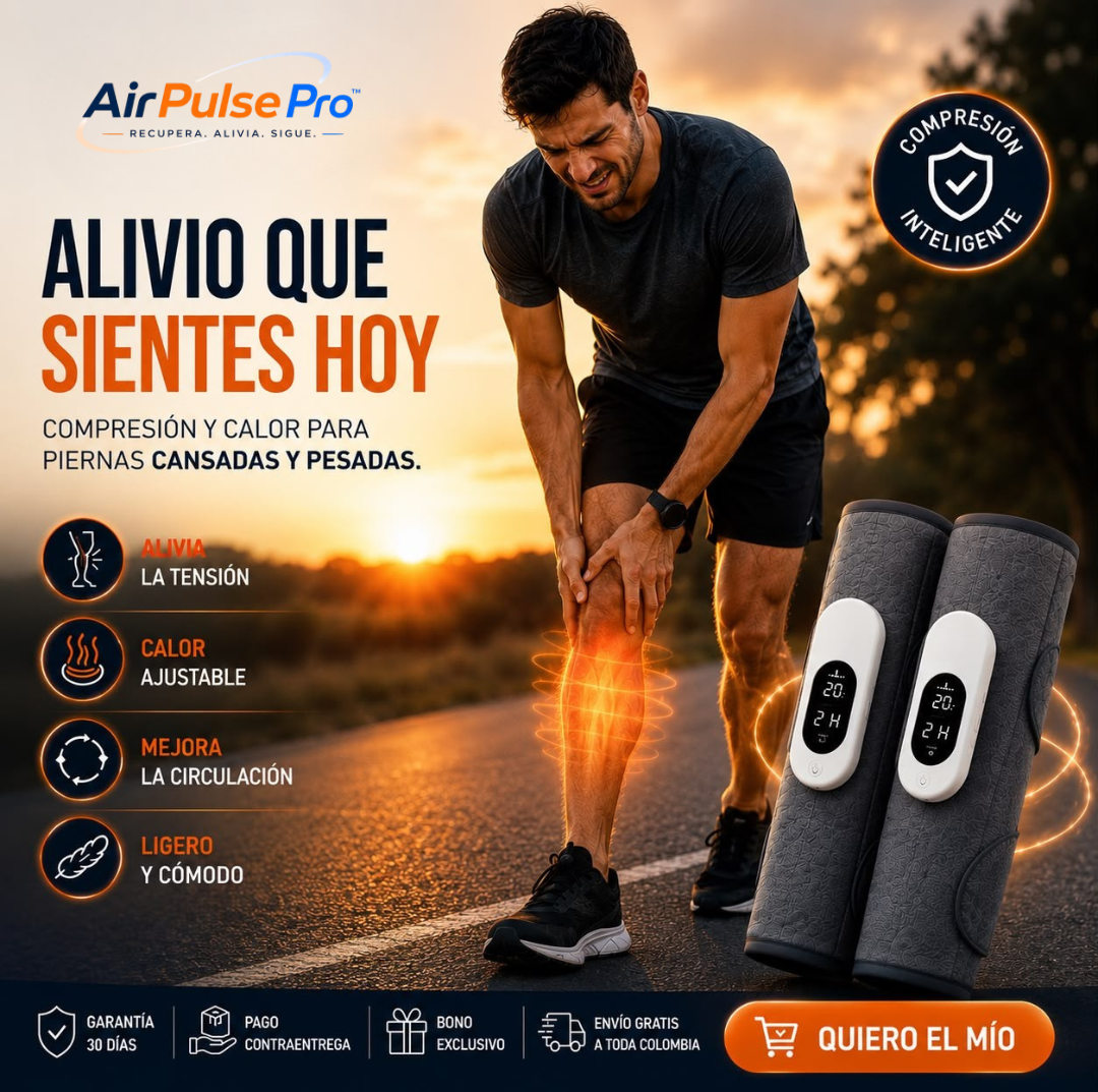 Masajeador Piernas Térmico Eléctrico Fit.