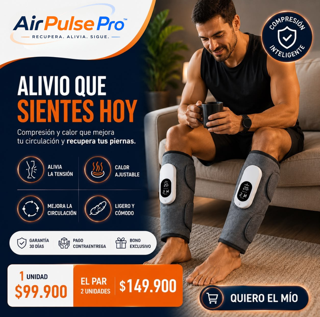 Masajeador Piernas Térmico Eléctrico Fit.