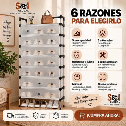 ZAPATERO 6 NIVELES CON TAPA