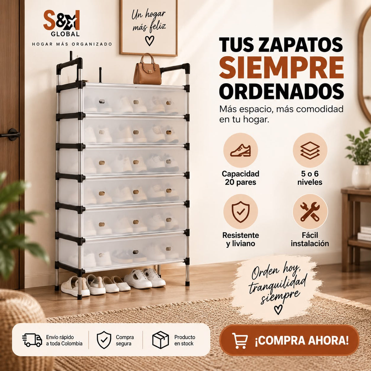 ZAPATERO 6 NIVELES CON TAPA