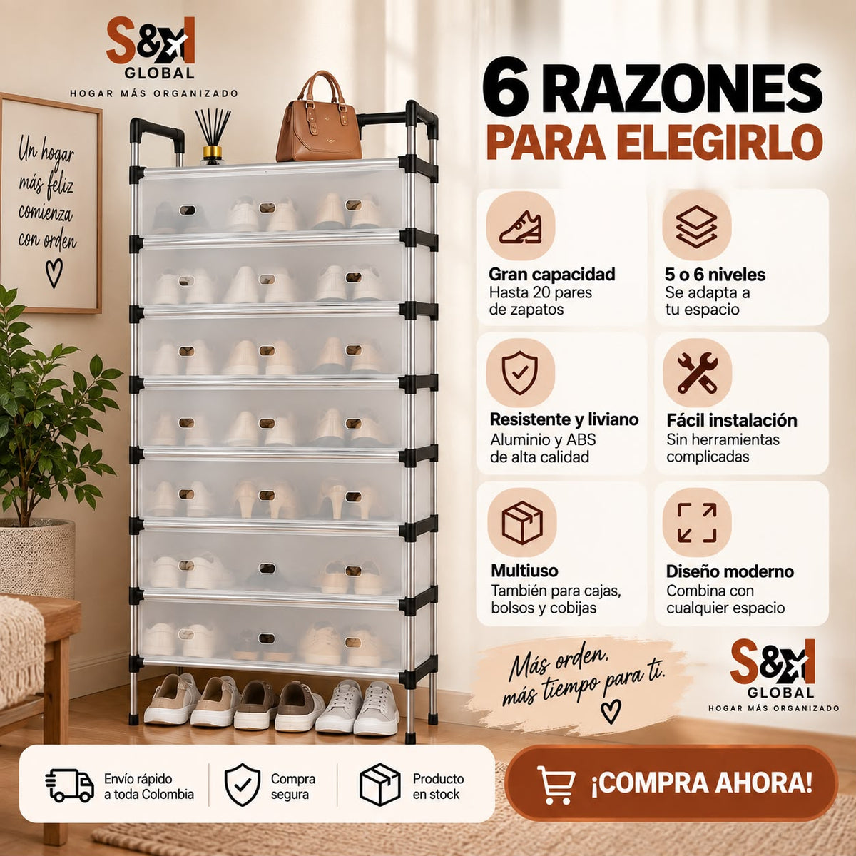 ZAPATERO 6 NIVELES CON TAPA